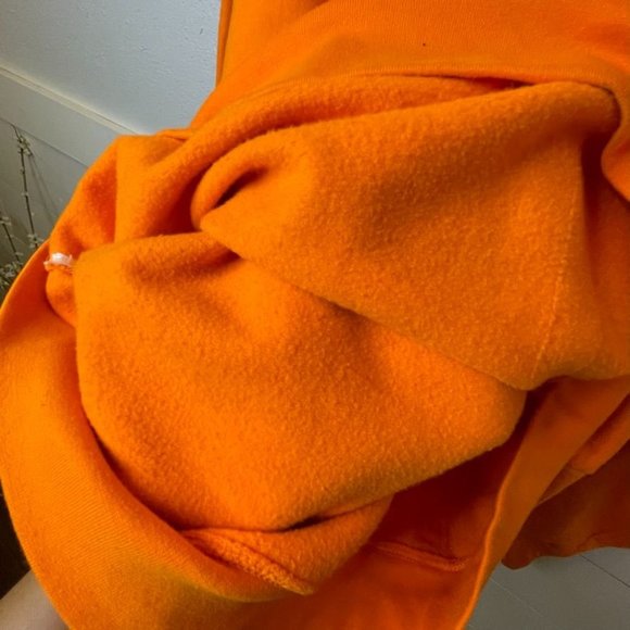 Livachi Premium‎ Leisure Wear Orange Drawstring Pullover Hoodie Men's Size XL - Picture 5 of 7